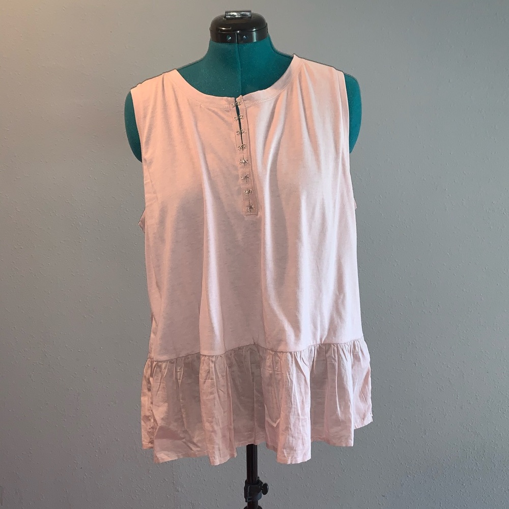 Pink Caslon sleeveless blouse NWOT